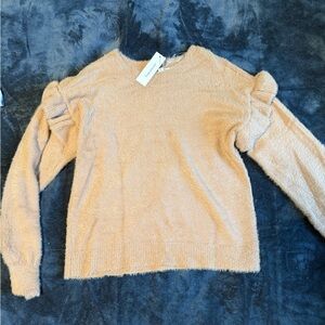 Elegant Tan Crew Neck Sweater